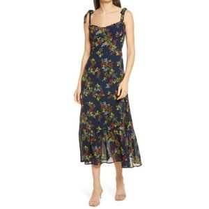 Reformation Nikita Midi Dress Bordeaux Sleeveless